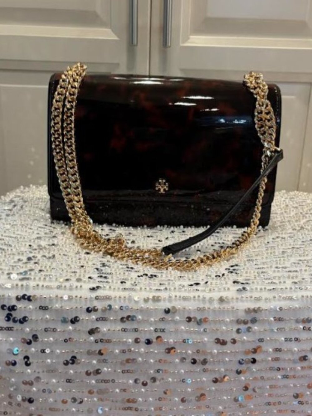 Tory Burch Tortoise Pattern Shoulder Crossbody Bag - Picture 2 of 14